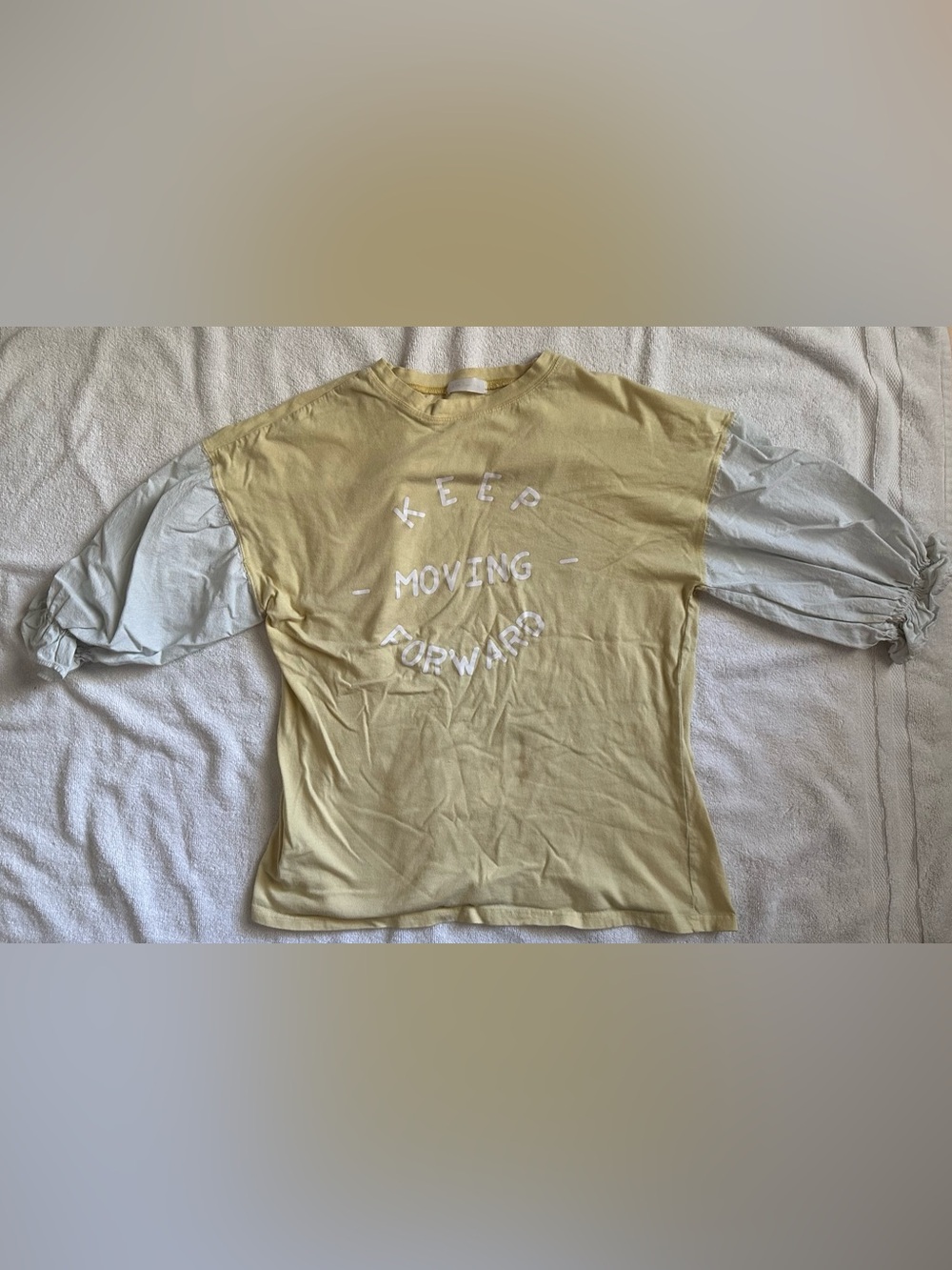 Yellow Short Sleeve w/ Ruffled Sleeves